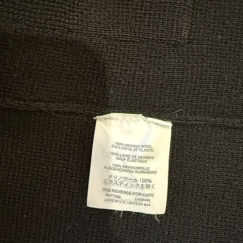 100% Merino Wool Black mid length Cardigan, M - Picture 4 of 4